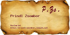 Prindl Zsombor névjegykártya